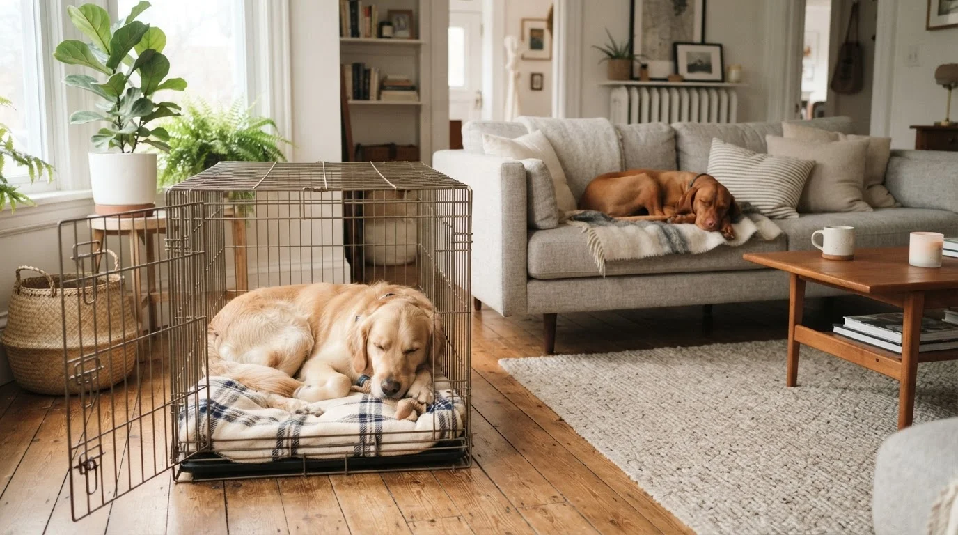 Crate Training Versus Free-Roaming: What the Research Says About Dogs