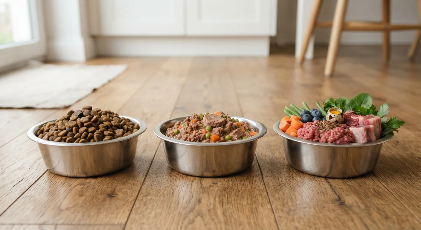 Dry Food, Wet Food, and Raw Diets: Weighing the Trade-Offs for Dogs and Cats