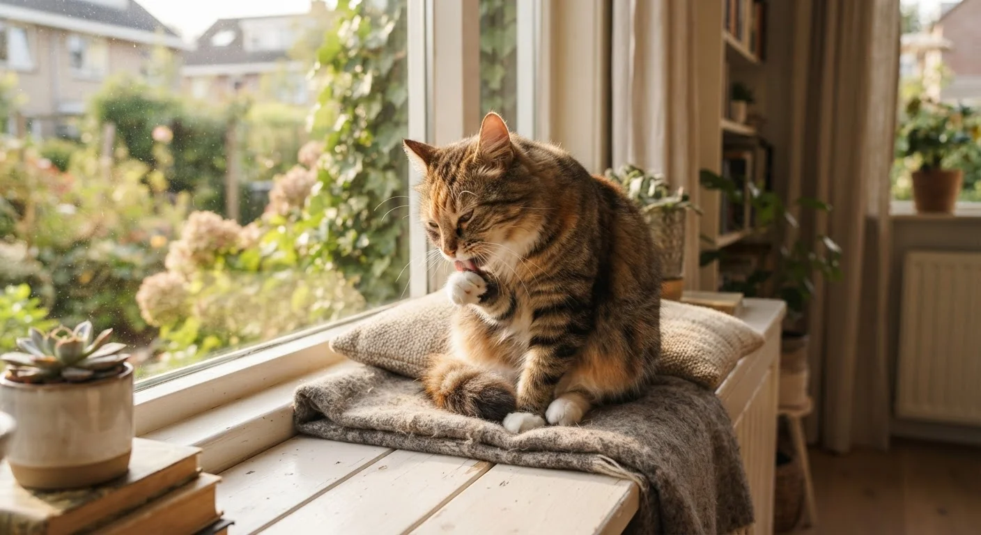 Why Cats Groom Themselves Constantly — and When It Becomes a Problem